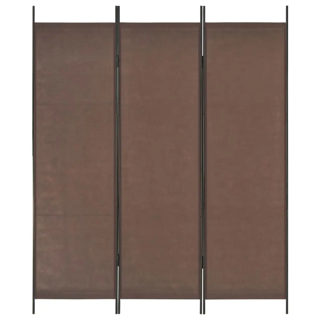 vidaXL 3-Panel Room Divider Brown 150×180 cm