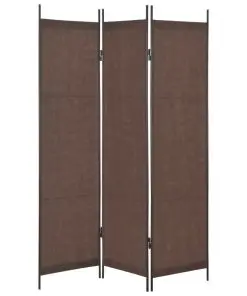 vidaXL 3-Panel Room Divider Brown 150×180 cm