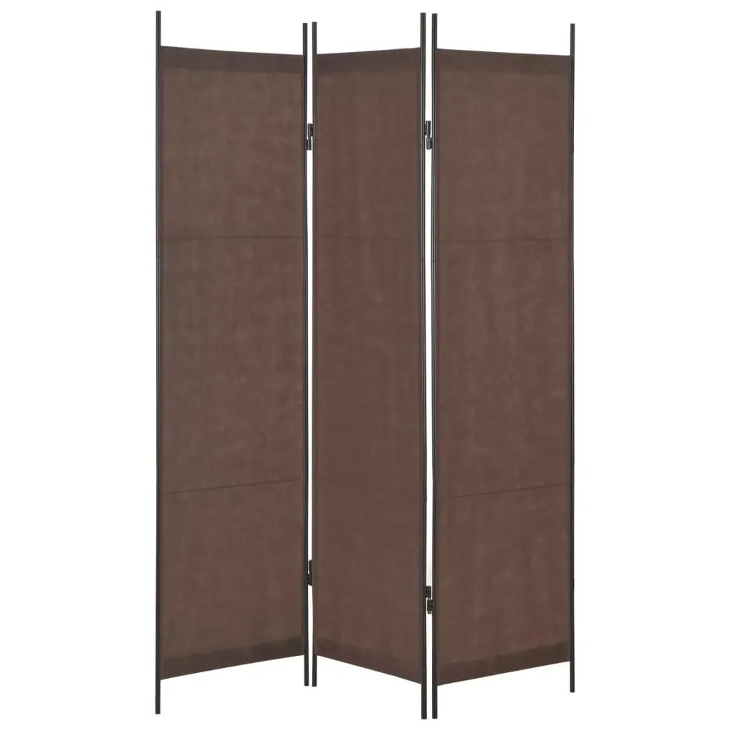 vidaXL 3-Panel Room Divider Brown 150×180 cm