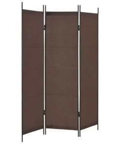 vidaXL 3-Panel Room Divider Brown 150×180 cm