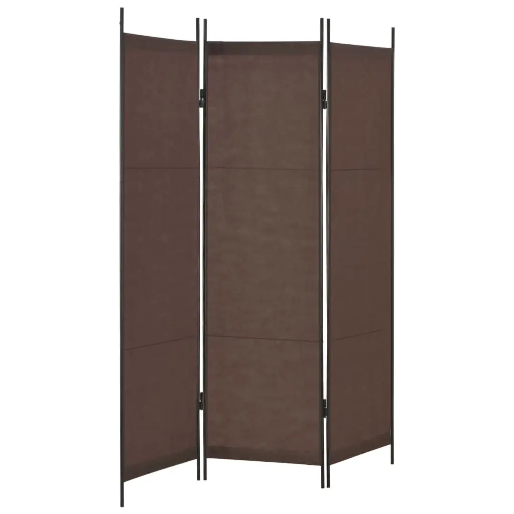 vidaXL 3-Panel Room Divider Brown 150×180 cm