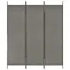 vidaXL 3-Panel Room Divider Anthracite 150×180 cm