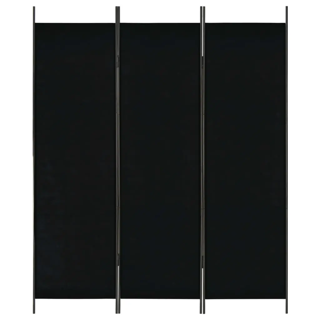 vidaXL 3-Panel Room Divider Black 150×180 cm