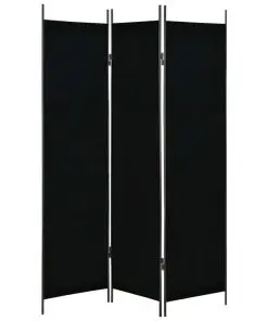 vidaXL 3-Panel Room Divider Black 150×180 cm