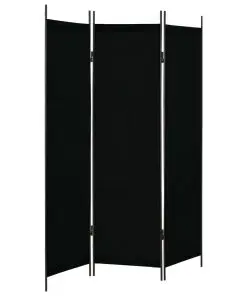 vidaXL 3-Panel Room Divider Black 150×180 cm