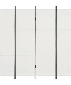 vidaXL 4-Panel Room Divider White 200×180 cm
