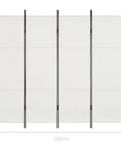 vidaXL 4-Panel Room Divider White 200×180 cm