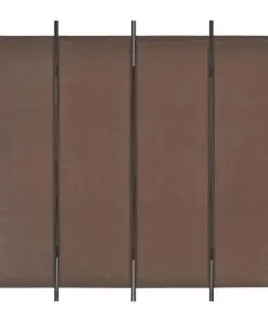 vidaXL 4-Panel Room Divider Brown 200×180 cm