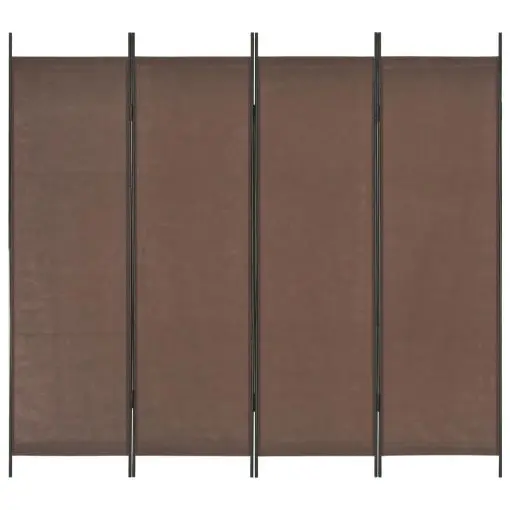 vidaXL 4-Panel Room Divider Brown 200×180 cm