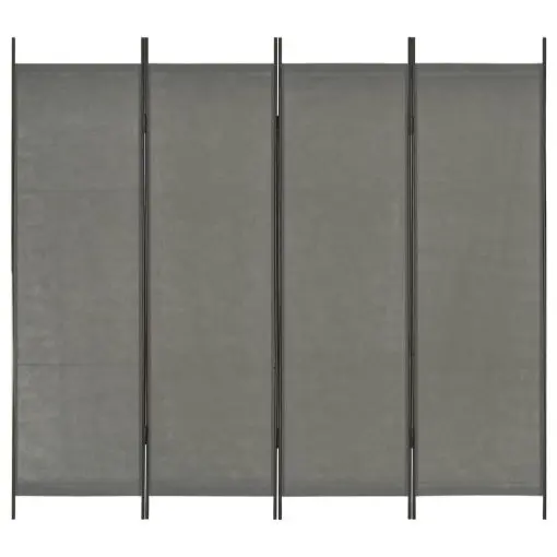 vidaXL 4-Panel Room Divider Anthracite 200×180 cm