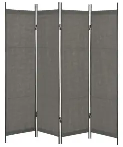 vidaXL 4-Panel Room Divider Anthracite 200×180 cm