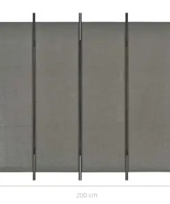vidaXL 4-Panel Room Divider Anthracite 200×180 cm