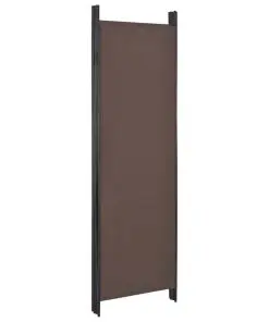 vidaXL 5-Panel Room Divider Brown 250×180 cm