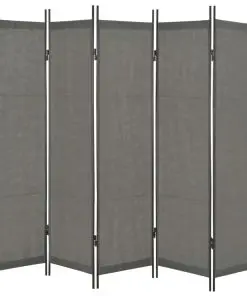 vidaXL 5-Panel Room Divider Anthtracite 250×180 cm
