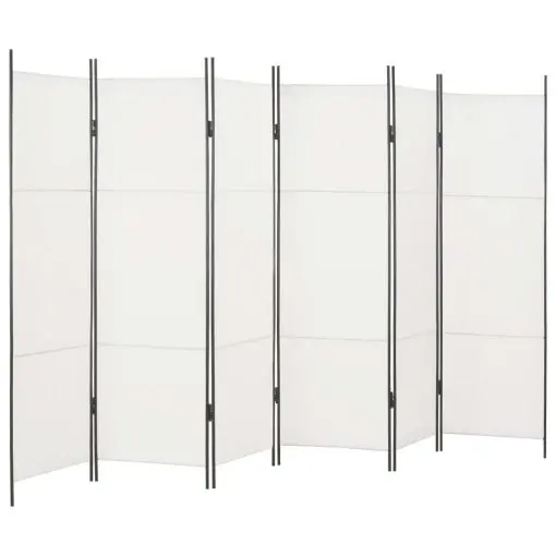 vidaXL 6-Panel Room Divider White 300×180 cm