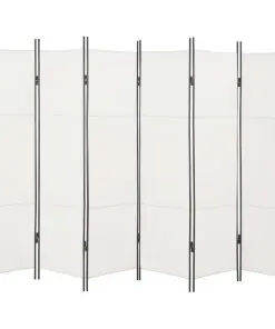 vidaXL 6-Panel Room Divider White 300×180 cm
