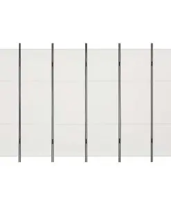 vidaXL 6-Panel Room Divider White 300×180 cm
