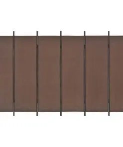vidaXL 6-Panel Room Divider Brown 300×180 cm