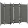 vidaXL 6-Panel Room Divider Anthracite 300×180 cm