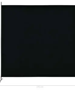 280266 vidaXL 1 Panel Room Divider Black 175×180 cm