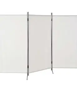 280267 vidaXL 3-Panel Room Divider White 260×180 cm
