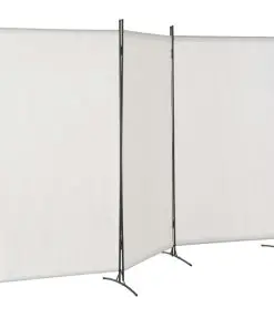 280267 vidaXL 3-Panel Room Divider White 260×180 cm