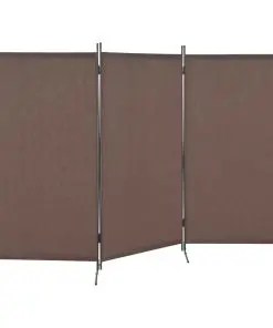 280268 vidaXL 3-Panel Room Divider Brown 260×180 cm