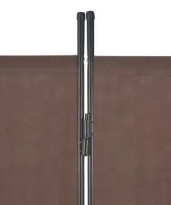 280268 vidaXL 3-Panel Room Divider Brown 260×180 cm
