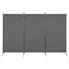 280269 vidaXL 3-Panel Room Divider Anthracite 260×180 cm