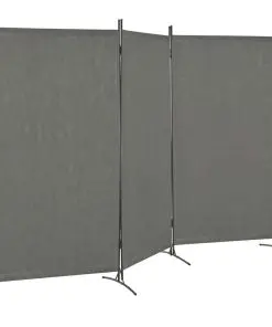 280269 vidaXL 3-Panel Room Divider Anthracite 260×180 cm