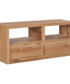 vidaXL TV Cabinet 90x30x40 cm Solid Teak Wood