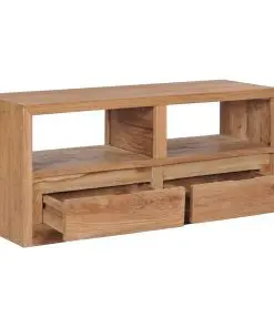 vidaXL TV Cabinet 90x30x40 cm Solid Teak Wood