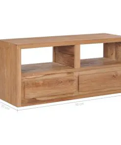 vidaXL TV Cabinet 90x30x40 cm Solid Teak Wood