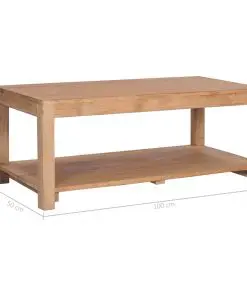 vidaXL Coffee Table 100x50x40 cm Solid Teak Wood