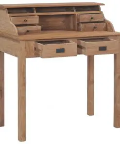 vidaXL Desk 90x50x100 cm Solid Teak Wood