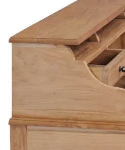 vidaXL Desk 90x50x100 cm Solid Teak Wood