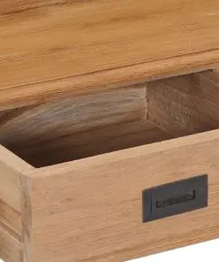 vidaXL Desk 90x50x100 cm Solid Teak Wood