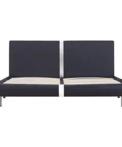 vidaXL Bed Frame Black Faux Leather King Single