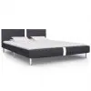 vidaXL Bed Frame Black Faux Leather King vidaXL Bed Frame Black Faux Leather King
