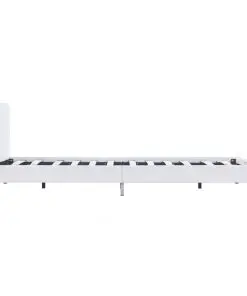 vidaXL Bed Frame White Faux Leather King