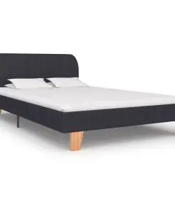vidaXL Bed Frame Dark Grey Fabric Queen