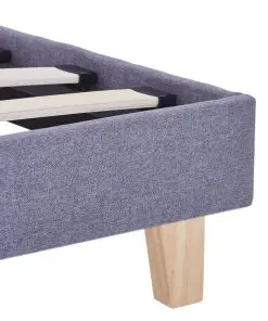 vidaXL Bed Frame Light Grey Fabric King Single