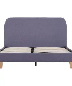 vidaXL Bed Frame Light Grey Fabric Double