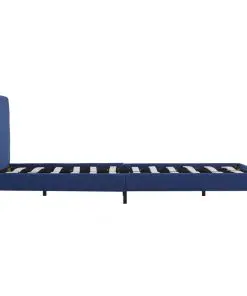 vidaXL Bed Frame Blue Fabric Queen