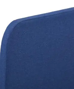 vidaXL Bed Frame Blue Fabric King