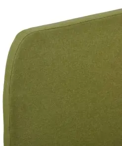 vidaXL Bed Frame Green Fabric King Single