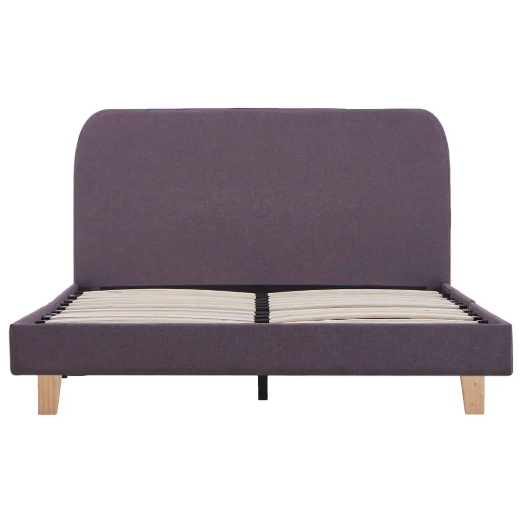vidaXL Bed Frame Taupe Fabric Double