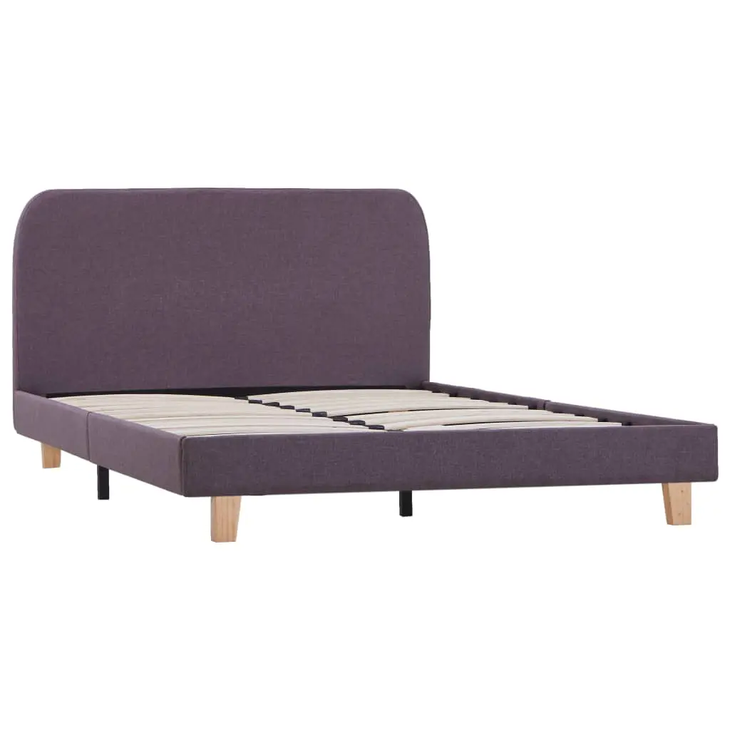 vidaXL Bed Frame Taupe Fabric Queen