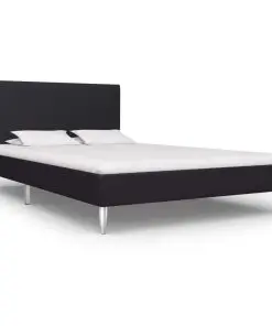 vidaXL Bed Frame Black Fabric King Single