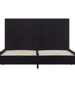 vidaXL Bed Frame Black Fabric Queen